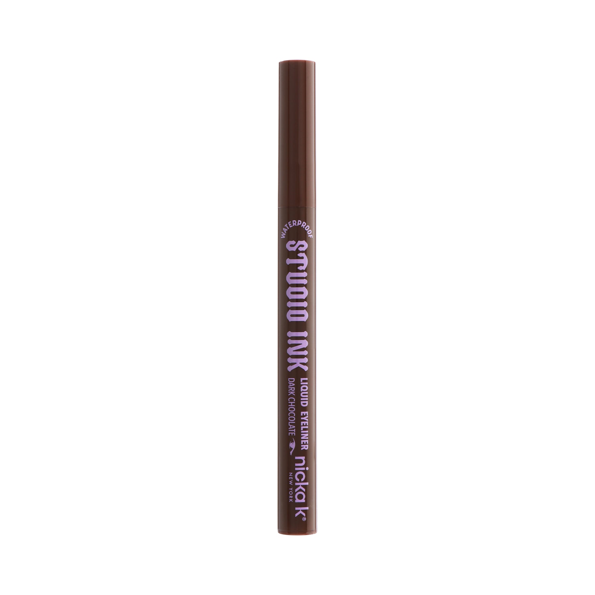 Studio Ink Waterproof Liquid Eyeliner in Dark Chocolate (ELSK03), closed packaging