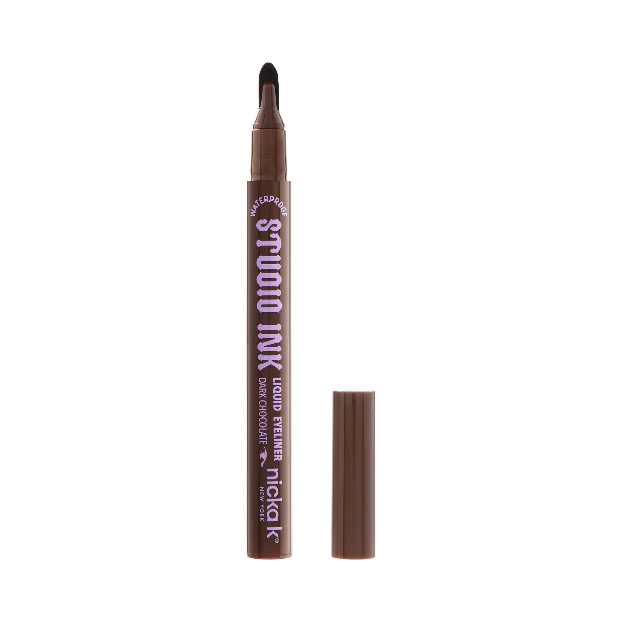 Studio Ink Waterproof Liquid Eyeliner in Dark Chocolate (ELSK03), open product photo