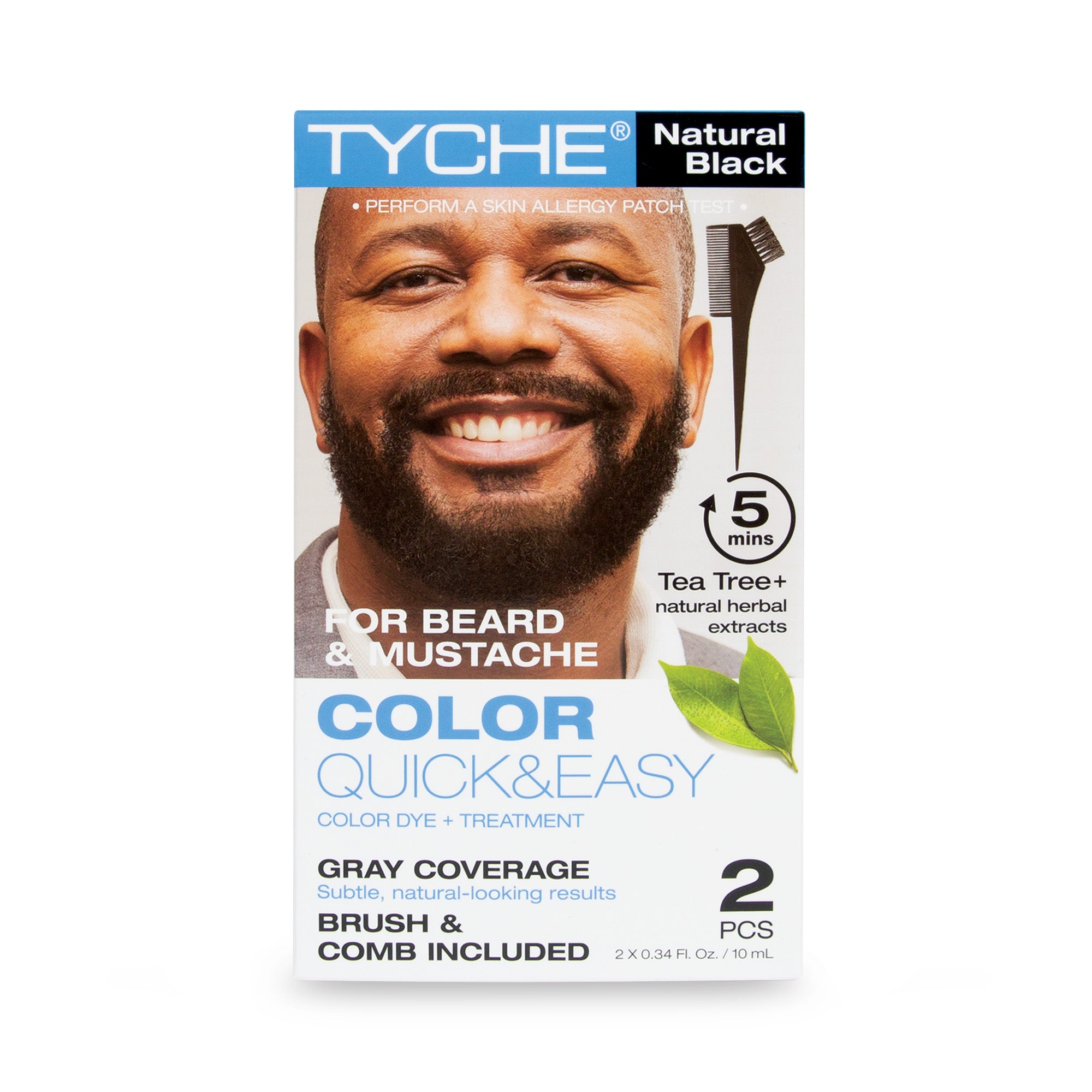 Permanent Beard & Mustache Color - NATURAL BLACK - hlbs02