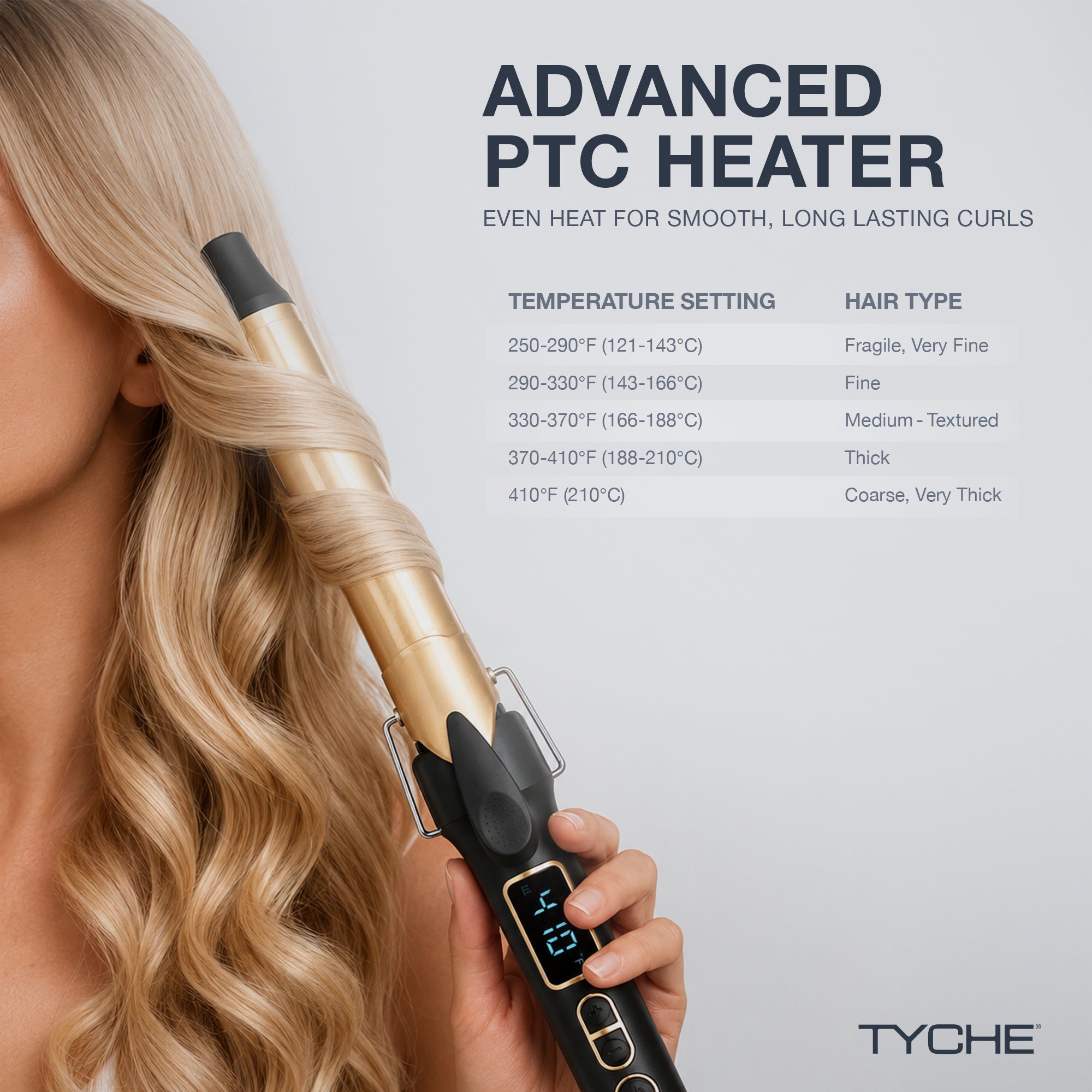 TYCHE Chic Extra-Long Barrel Curling Iron