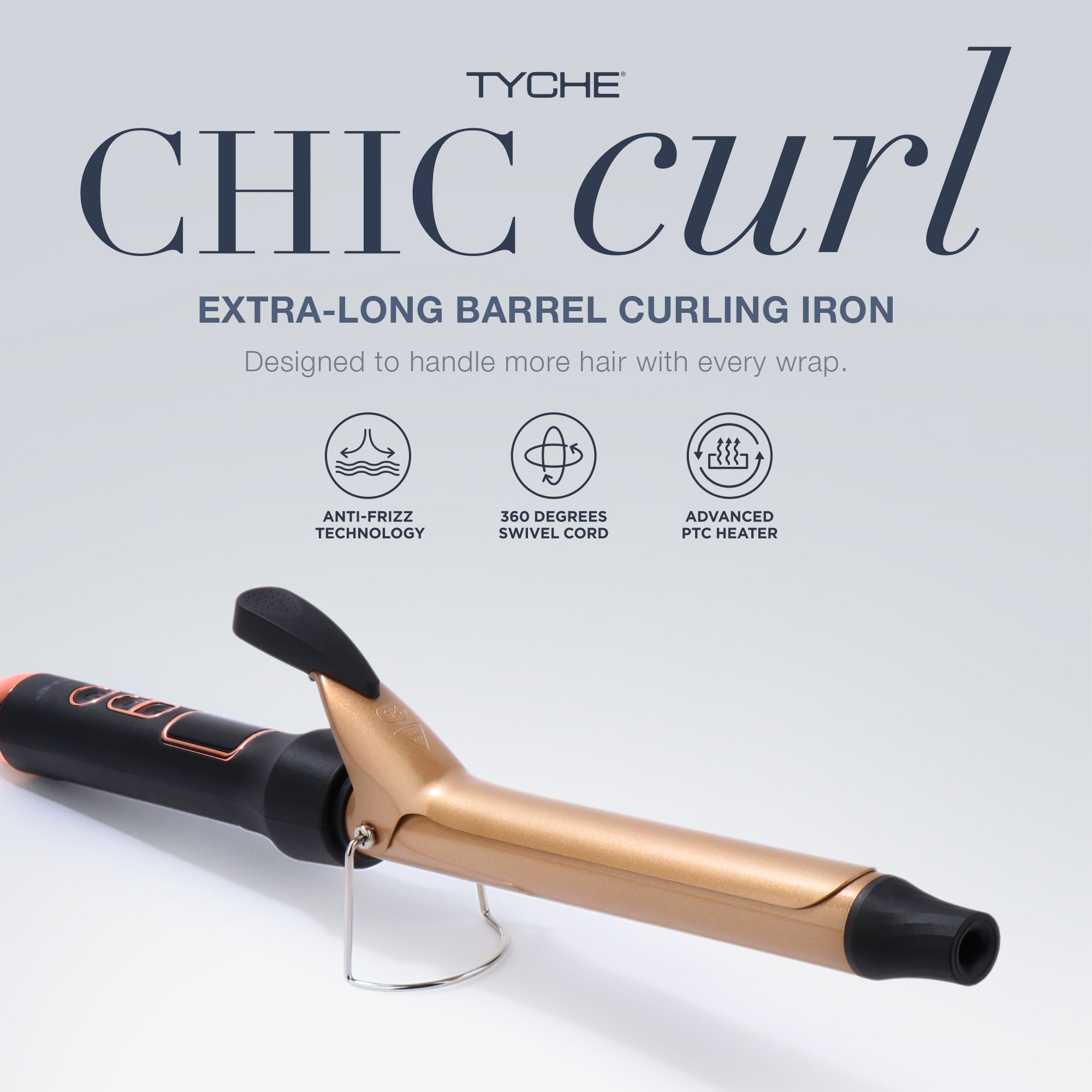 TYCHE Chic Extra-Long Barrel Curling Iron