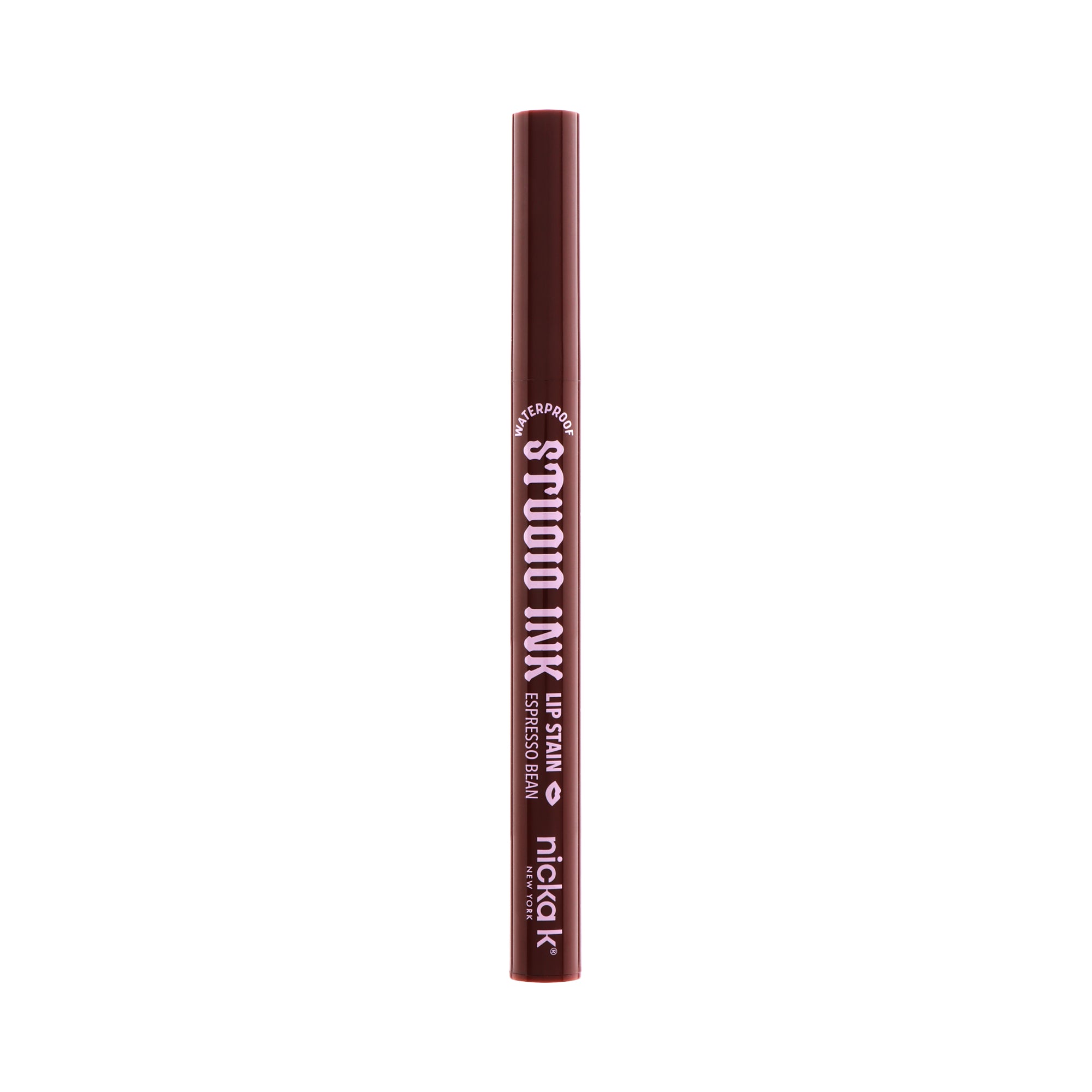 Studio Ink Waterproof Lip Satin in Espresso Bean (LLSK01), closed packaging