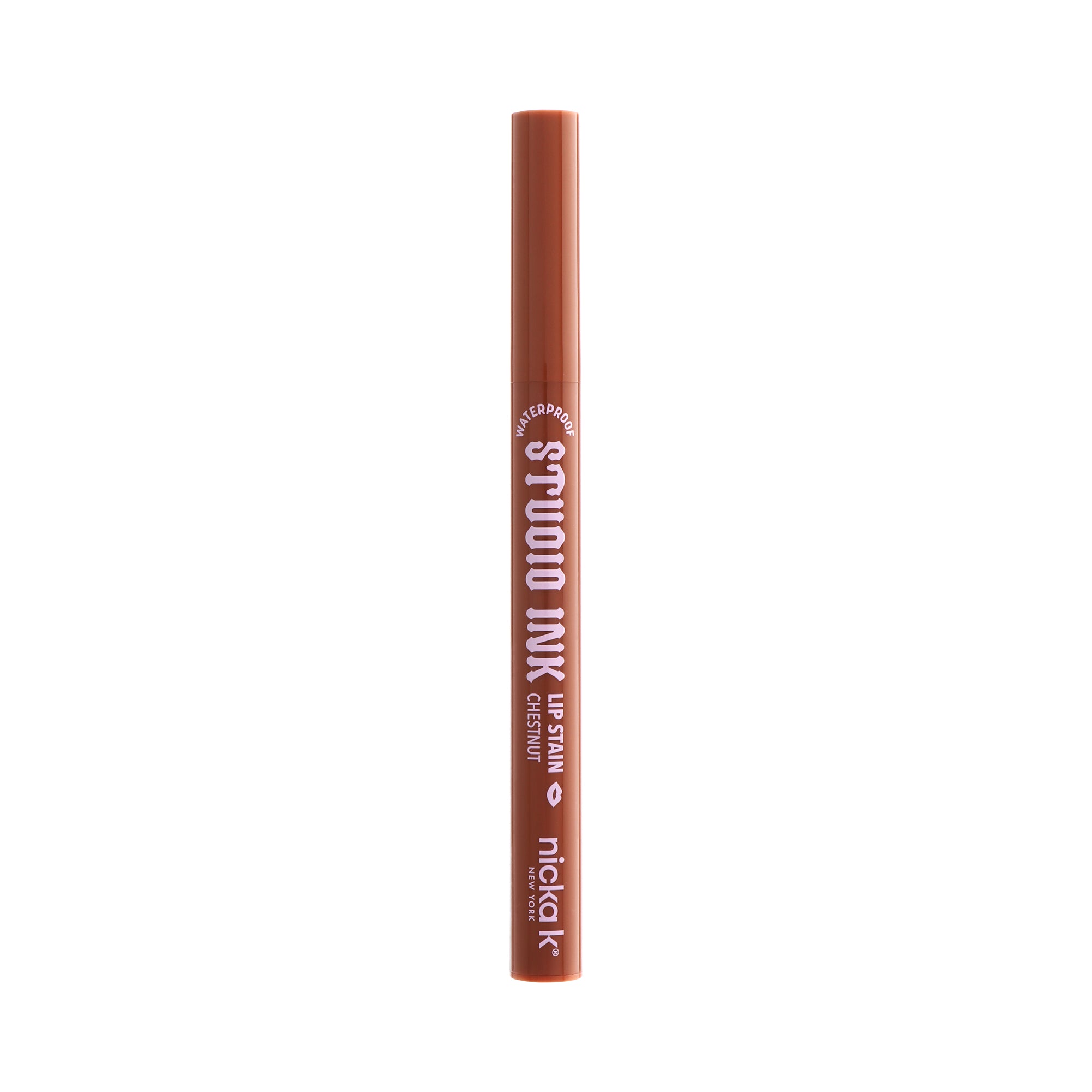 Studio Ink Waterproof Lip Satin in Chestnut (LLSK02), closed packaging