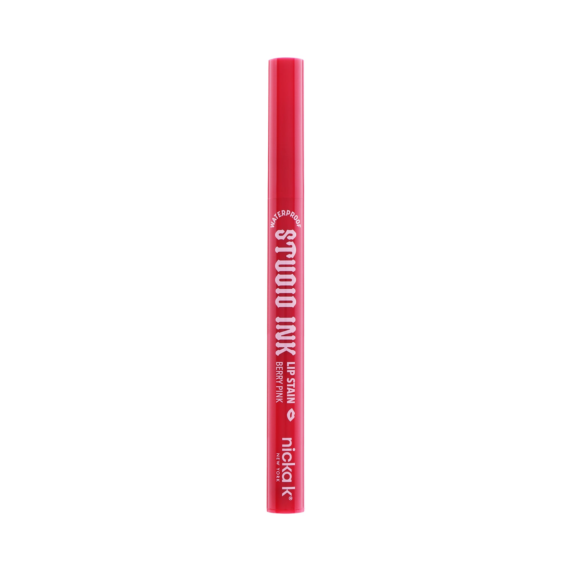 Studio Ink Waterproof Lip Satin in Berry Pink (LLSK03), closed packaging