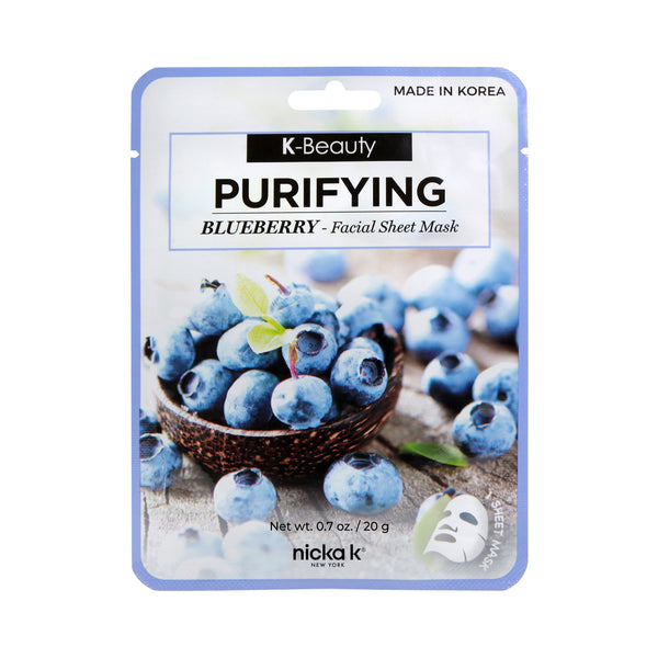 Facial Sheet Mask - Blueberry | Nicka K New York – NICKA K NEW YORK