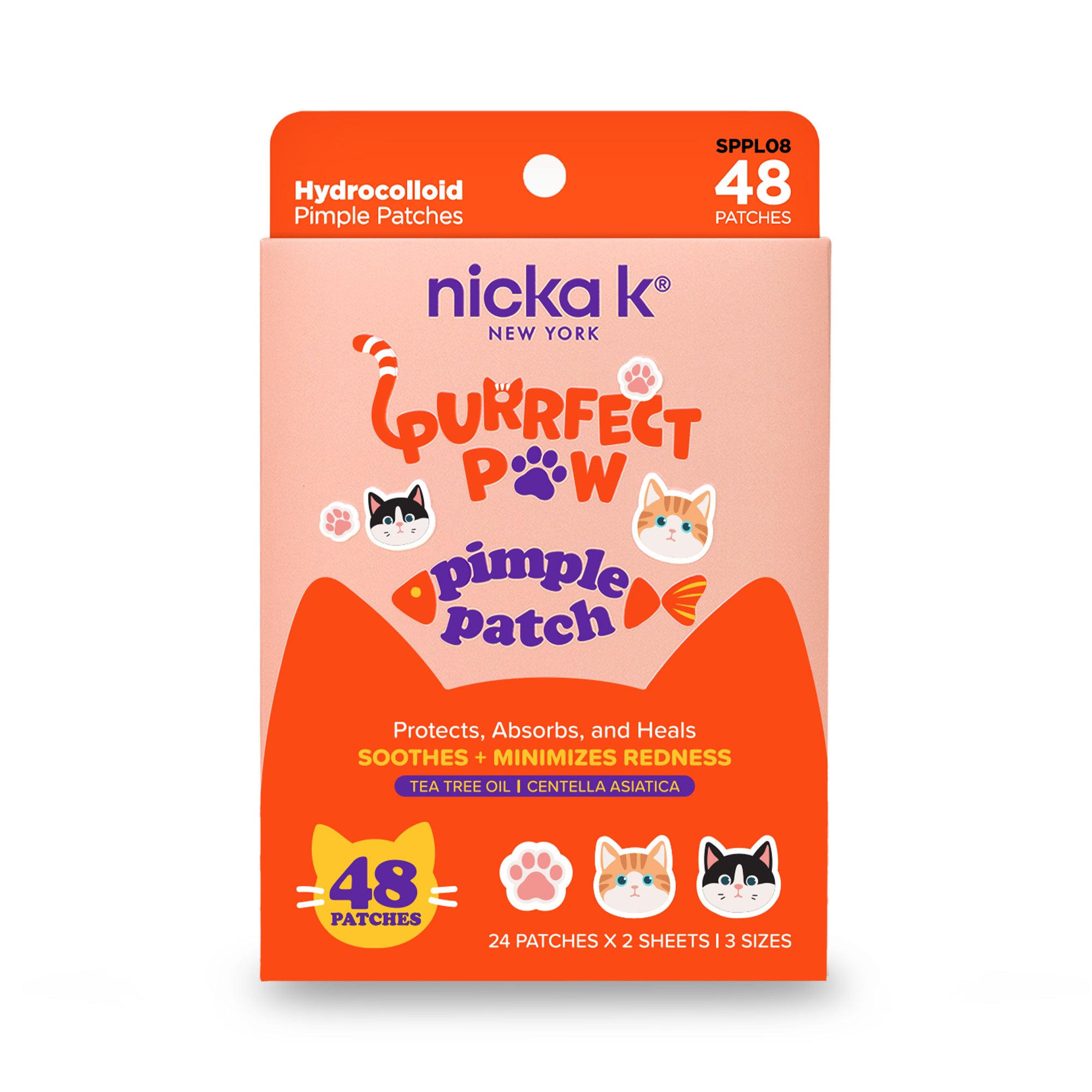 Hydrocolloid Pimple Patches – Purrfect Paw, front view