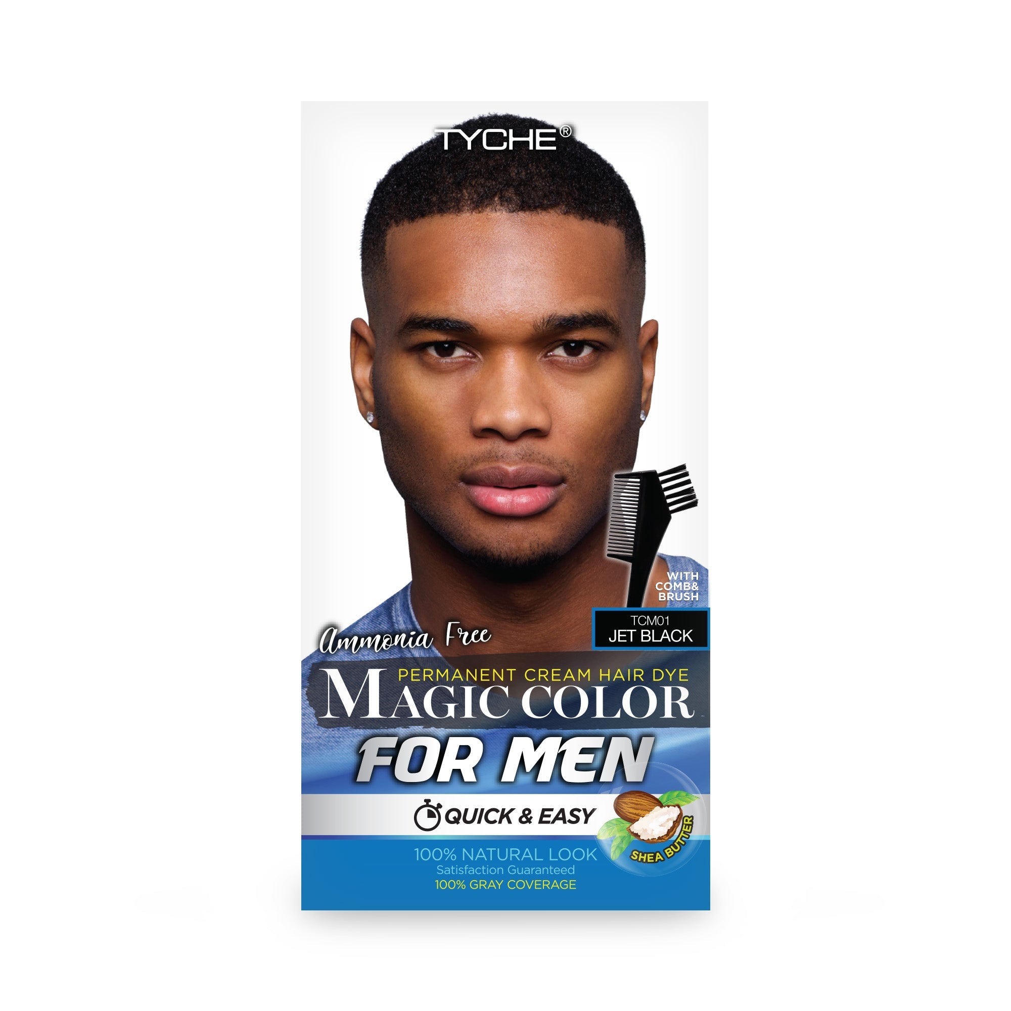 Magic Color For Men Permanent Cream Hair Dye – Jet Black