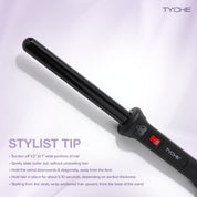 TYCHE Professional Ceramic Teflon Curling Rod