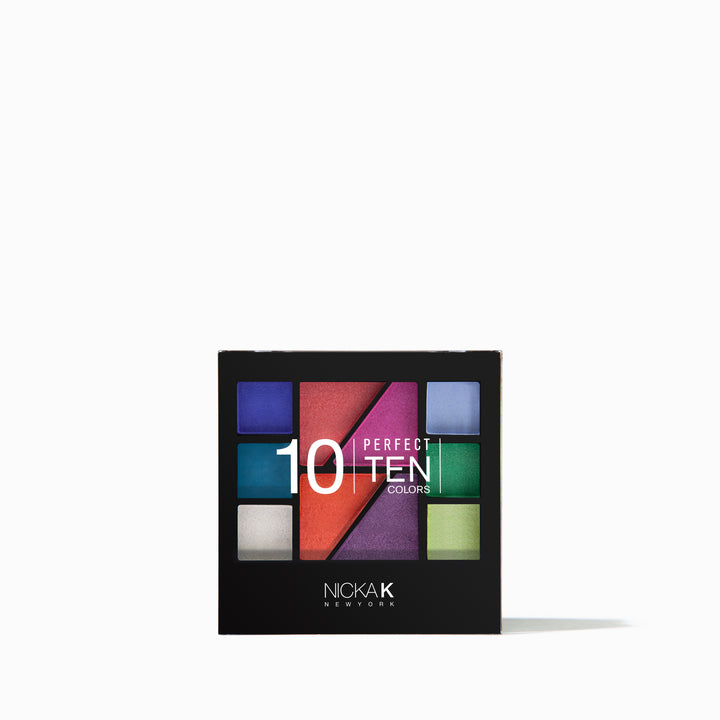 10 Perfect Ten Colors Front Shot | Eyeshadow & Blush Palette by Nicka K - AP020
